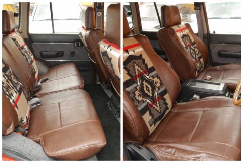 ランドクルーザー60 VX 赤白ツートン　PENDLTONコラボシートカバー　運転席＆後部座席